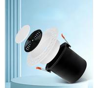 Lagomloot Difusor de ventilación redondo de ABS, cubierta de ventilación de techo ajustable con clips de resorte para conductos de 75 mm y 100 mm, salida de aire empotrada blanca