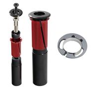 Lagomloot Expansor de auriculares de bicicleta, aleación de aluminio para horquillas SL7 de 22,9 mm-25,4 mm, negro y rojo