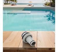 Lagomloot for intex Conector de manguera de piscina de 1.5 a 1.25 pulgadas, adaptador recto con juntas tóricas de goma, plástico PP de grado alimenticio, resistente a la intemperie para piscinas sobre