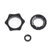 Lagomloot Fouriers - Adaptador de cubo de bicicleta, aleación CNC 6061, arandela de bloqueo central para conversión de impulso de 142 x 12 a 148 x 12 mm, color negro