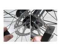 Lagomloot Freno de disco de bicicleta para herramienta Rotor, llave de enderezamiento de acero inoxidable con agarre ergonómico, instrumento de corrección negro para mantenimiento de bicicletas