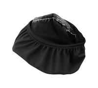 Lagomloot Funda para asiento de bicicleta, protector de sillín impermeable con aislamiento térmico con lámina de aluminio resistente a los arañazos, color negro y plateado, 24 x 19 cm