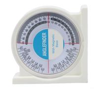 Lagomloot Herramienta transportadora de sierra ingletadora profesional magnética - Nivel inclinómetro ABS para carpintería de techo para función de reinicio cero, azul, 9,6 x 9,7 cm