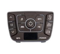 Lagomloot Interruptor de control central de coche de 12 V, reproductor de música multifuncional con pantalla de alimentación y ajuste de velocidad, compatible con panel de consola de cochecito
