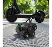 Lagomloot Interruptor de señal de giro e interruptor de faro delantero de 5 pines para scooter eléctrico Kukirin G2, construcción ABS, diseño compacto, fácil instalación