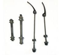 Lagomloot Juego de ejes de liberación rápida para bicicleta, pinchos delanteros y traseros de aleación de aluminio para volante de inercia de 6, 7, 8 velocidades, color negro, 10,8 cm y 14,5 cm