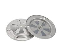 Lagomloot Juego de rejilla de ventilación de acero inoxidable, cubierta de escape ajustable para barbacoa, 2 piezas (9,5 cm y 12,5 cm)