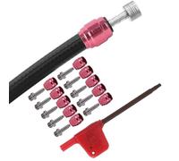 Lagomloot Kit de cabeza y aguja de oliva de instalación rápida, paquete de 10 unidades de acero inoxidable para discos de aceite de freno SRAM A-Majig, tubo de 5 x 2 mm con herramienta