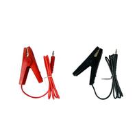 Lagomloot Kit de cable de conexión de valla eléctrica con clips de cocodrilo de 1 m, cable de plástico negro y rojo para cargadores solares de vallas, sistemas de conexión a tierra y contención de