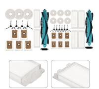Lagomloot Kit de piezas de repuesto para cecotec para Conga 11090, juego de bolsas de filtro de tela para fregona, cepillo de rodillo lateral, compatible con robot aspirador