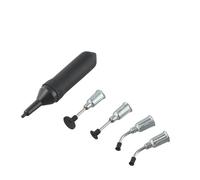Lagomloot Kit de pluma de succión al vacío, herramienta de extracción IC antiestática con 4 boquillas para pinzas SMD, desoldadura y recogida de virutas, cuerpo de goma de 90 mm