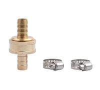 Lagomloot Kit de reparación de manguera de jardín de latón con conectores macho y hembra de 1,27 cm y abrazaderas de acero inoxidable para conexiones de manguera de agua resistentes a fugas