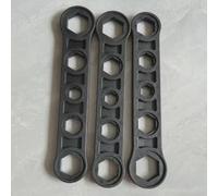Lagomloot Llave hexagonal de plástico, herramienta de instalación de radiador multiusos con agarre ergonómico para bricolaje y uso profesional, llave negra compacta para hardware de construcción de