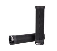 Lagomloot Lock On - Puños de manillar de bicicleta de montaña, goma ligera con bloqueo de aleación para anillo para ciclismo MTB, extremos de barra antideslizantes a prueba de polvo, 130 mm, color