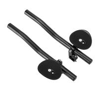 Lagomloot Mango de aleación de aluminio para bicicleta, barra dividida aerodinámica con almohadilla EVA antideslizante para bicicleta de carretera, color negro, 34 x 7,5 cm ajustable