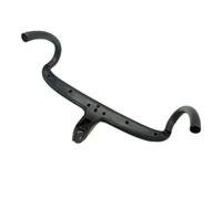 Lagomloot Manillar integrado para bicicleta de carretera, vástago de aleación de aluminio de 28,6 mm con enrutamiento de cable interno, acabado esmerilado ligero para bicicletas de carbono
