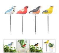 Lagomloot Medidor de humedad del suelo en forma de pájaro, sensor de alarma de agua cantante para plantas en maceta, higrómetro automático de apagado nocturno con batería reemplazable