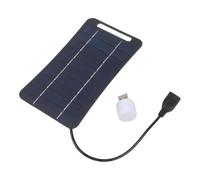 Lagomloot Panel solar de 5 W, 5 V, cargador USB portátil con protección de resina epoxi para acampar al aire libre, viajes, compatible con teléfonos móviles y dispositivos digitales