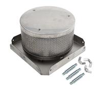 Lagomloot Pantalla y base de emisor de acero inoxidable, malla de calefacción de doble cubierta 304 para calentadores de patio piramidal, pieza de repuesto de 7 pulgadas con 3 agujeros de montaje