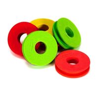 Lagomloot Paquete de 10 carretes de hilo de pesca de espuma EVA, 65 mm de diámetro x 16 mm de grosor, ligeros de 4,7 g cada uno, carretes de almacenamiento de aparejos resistentes a los enredos para