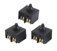 Lagomloot Paquete de 3 interruptores de botón de repuesto, compatible con amoladora angular GWS6-100 y piezas de pulidora, accesorio de reparación de plástico y metal