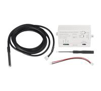 Lagomloot para Tuya - Interruptor inteligente de temperatura y humedad, módulo de control remoto con sensor de acero inoxidable para gestión automática del clima, compatible con Alexa y Home