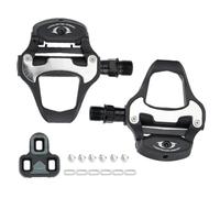 Lagomloot Pedales de bicicleta de carretera, SPD-SL compatibles con tacos Look for KEO, cuerpo de nailon de fibra de vidrio con rodamiento sellado, color negro