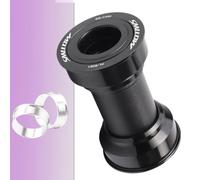 Lagomloot Pedalier de aleación de ajuste a presión, BB386 de 86,5 mm para bielas FSA de 24/22 mm, adaptador de rodamiento de bicicleta negro
