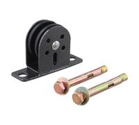 Lagomloot Polea fija de acero inoxidable, carga de 600 libras, polea de doble rodamiento para cuerda de alambre de 3 a 10 mm, montaje en techo de pared para levantamiento de fitness