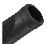 Lagomloot Puños ergonómicos de goma antideslizante con anillo de aleación de aluminio, para bicicleta plegable MTB de 22,2 mm, color negro