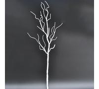 Lagomloot Rama de espuma artificial, grande, blanca, seca para decoración del hogar de boda, planta de simulación ligera y flexible, 90 cm-1 m