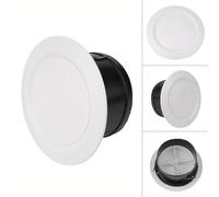 Lagomloot Rejilla de ventilación de techo ABS, difusor de aire caliente ajustable para reducción de ruido de escape interior, cubierta redonda de fácil montaje, 75-200 mm