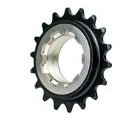 Lagomloot Rueda libre 18T de una sola velocidad, buje trasero de bicicleta de acero inoxidable de paso de rosca de 1.38 pulgadas, para reparación de bicicletas de cadena de 1/2 x 1/8 pulgadas