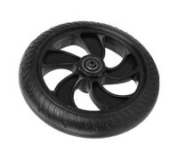 Lagomloot Rueda trasera sólida de 8 pulgadas, neumático de poliuretano resistente con rodamiento de cubo para scooters eléctricos Kugoo S1/S3, color negro