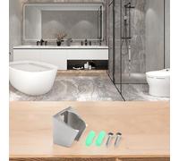 Lagomloot Soporte de cabezal de ducha de acero inoxidable 304, soporte de base fija ajustable para ducha de mano, accesorio de baño con acabado de alambre