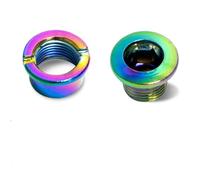 Lagomloot Tornillos de cadena de bicicleta, tornillos de piñón de acero 10B21 para disco individual/doble, accesorios de fijación coloridos con llave hexagonal de 5 mm, paquete de 4 o 5