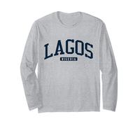 Lagos, Nigeria College, Estilo Universitario, Azul Marino Manga Larga