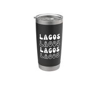 Lagos Nigeria - Recuerdo de vacaciones en la ciudad Vaso térmico de acero inoxidable de doble pared
