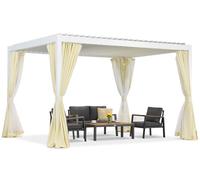 Lagos Premium 3x4 Garden Point pérgola de patio autoportante blanca