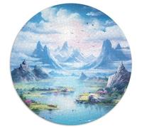 Lagos y montañas Nevadas Rompecabezas Regalo Creativo Decoración del Hogar 1000 Piezas paisajes Naturales Rompecabezas Imposible Juguetes Desafiantes para Adultos Y Niños 1000pcs (67.5x67.5cm)