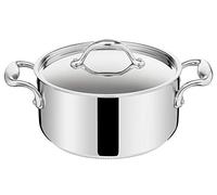 LAGOSTINA ACCADEMIA LAGOFUSION - Olla (acero inoxidable, 24 cm (5,3 L) + tapa para todo tipo de fuegos, incluida inducción, mango remachado resistente Italia Garantía de 25 años 01116031224