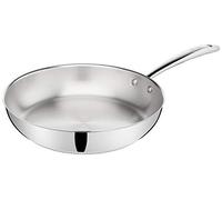 Lagostina Accademia Lagofusion Sartén de Acero Inoxidable 18/10 Ø 28 cm, Olla Inducción, Gas y Horno hasta 250 °C, Exterior Pulido e Interior Satinado, Asas Remachadas, Base de 5 capas