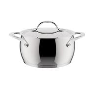 Lagostina Cacerola alta con dos asas Orquesta de acero inoxidable inducción 18 cm Made in Italy