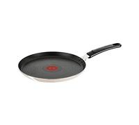 Lagostina Crepera multiusos antiadherente, sartén para tortitas, revestimiento Titanium Easy, indicador de calor, fondo especial con recetas, 28 cm, apta para gas y horno (<175°), lavable en