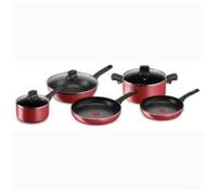 Lagostina Cucina Mediterranea - Juego de sartenes antiadherentes de aluminio, 8 piezas, batería de cocina de inducción, gas y horno, indicador de cocción Thermo-Signal, asas ergonómicas de baquelita