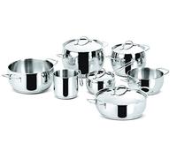 Lagostina Euforia Batería de Cocina, Acero Inoxidable, Plateado, 13 Unidades