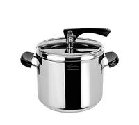 Lagostina La Classica Olla a presión con Cesta y ecodosis, diámetro 22 cm, 7 l, Metal, Acero E Negro