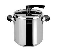 Lagostina La Classica Olla a presión con Cesta y ecodosis, diámetro 26 cm, 12 l, Inoxidable, Acero E Negro