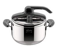 Lagostina Mia Lagoeasy'UP Olla a Presión 5 L en Acero Inoxidable 18/10 Ø 22 cm, Olla Inducción y Gas, Apertura Fácil de la Tapa, Base Irradial Plus de 3 capas, Apta para Lavavajillas
