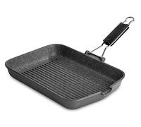 Lagostina Parrilla antiadherente especial, aluminio fundido a presión, gris, 24 x 36 cm